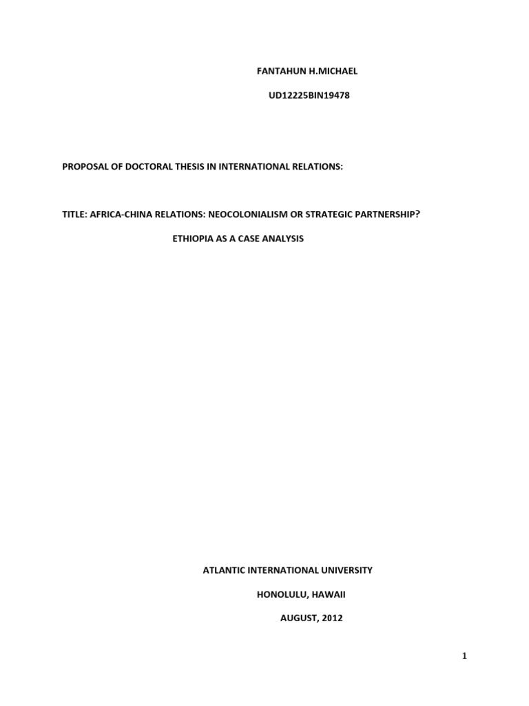 Africa-China Relations: A Case Study | PDF | Theory | Knowledge