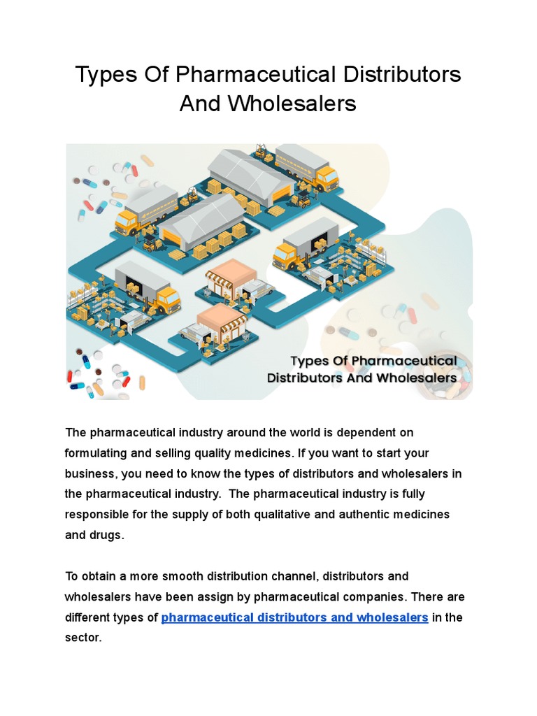 Types of Pharmaceutical Distributors | PDF