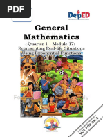 General Mathematics: Quarter 1 - Module 17: Representing Real-Life Situations Using Exponential Functions