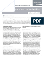 Yemen's Domestic and Regional Politics: Policy Brief