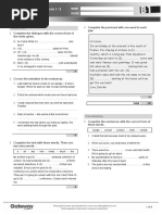 B1 Review Test 1 Higher