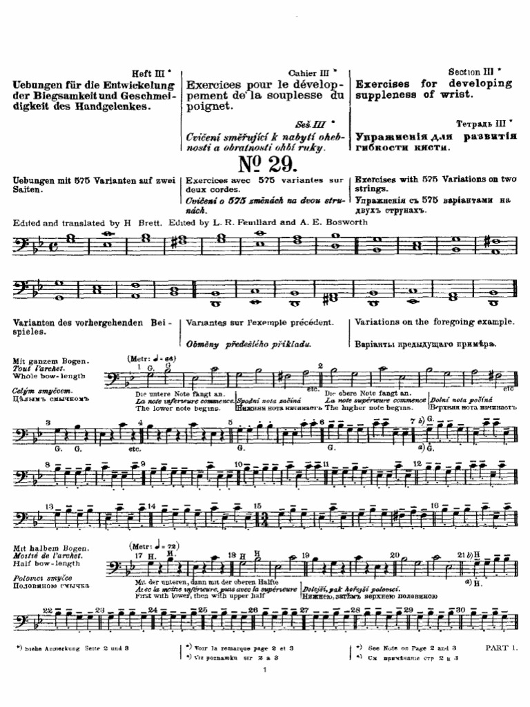 School of Bowing Technique For Cello, Opus 2 (Part 3) - Otakar Sevcik | PDF
