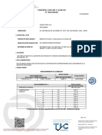 Certificado calidad acero corrugada 3/4 gr 60 conforme NTP 341.031 ASTM A615