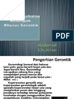 Konsep Kesehatan Kelompok Khusus Gerontik