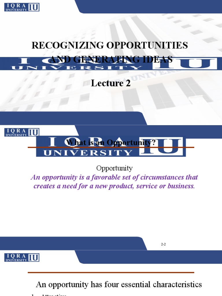 Opportunity Recognition Techniques | PDF | Focus Group | Libraries