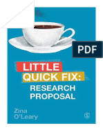 Research Proposal: Little Quick Fix - Zina O'Leary