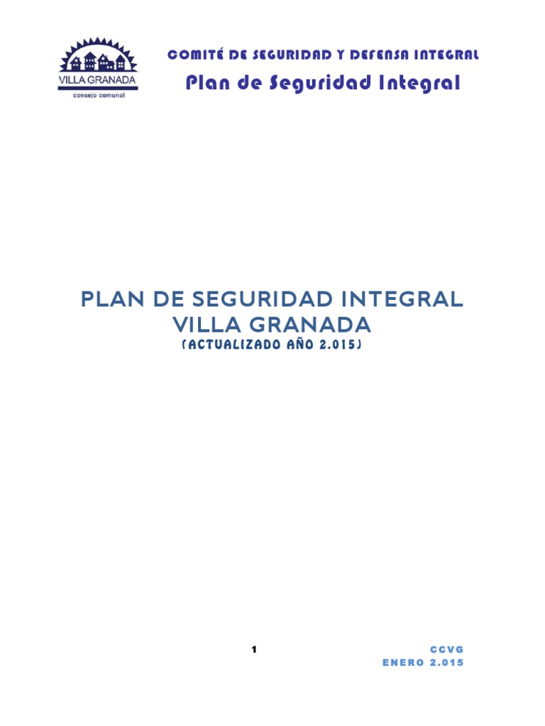 Plan de Seguridad Integral Villa Granada | PDF | Condominio | Granada