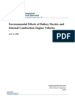 Environmental Effects of Battery Electric and Internal Combustion Engine Vehicles