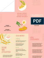 Pink and Yellow Illustrative Food Trifold Brochure