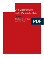 Cambridge Latin Course 1 Student Study Book Answer Key - Cambridge School Classics Project