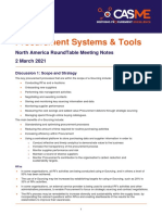 Procurement Systems and Tools RoundTable Notes (North America) 2 Mar 2021