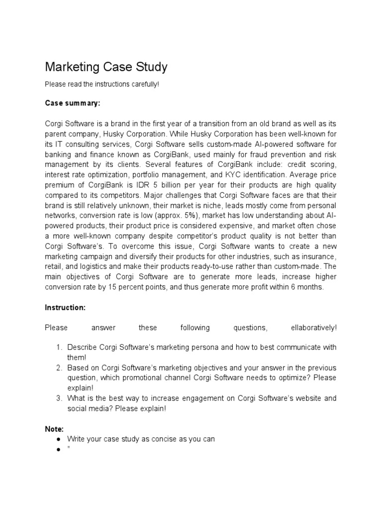principles of marketing case study pdf