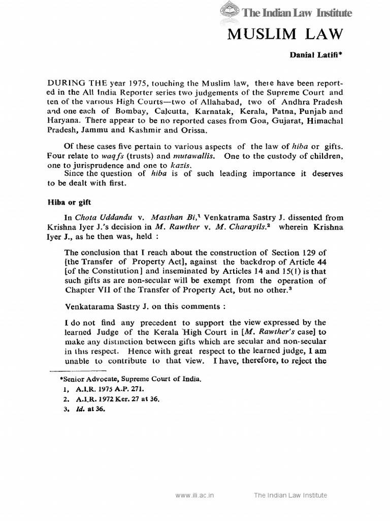 146 1975 Muslim Law PDF Sharia Seisin