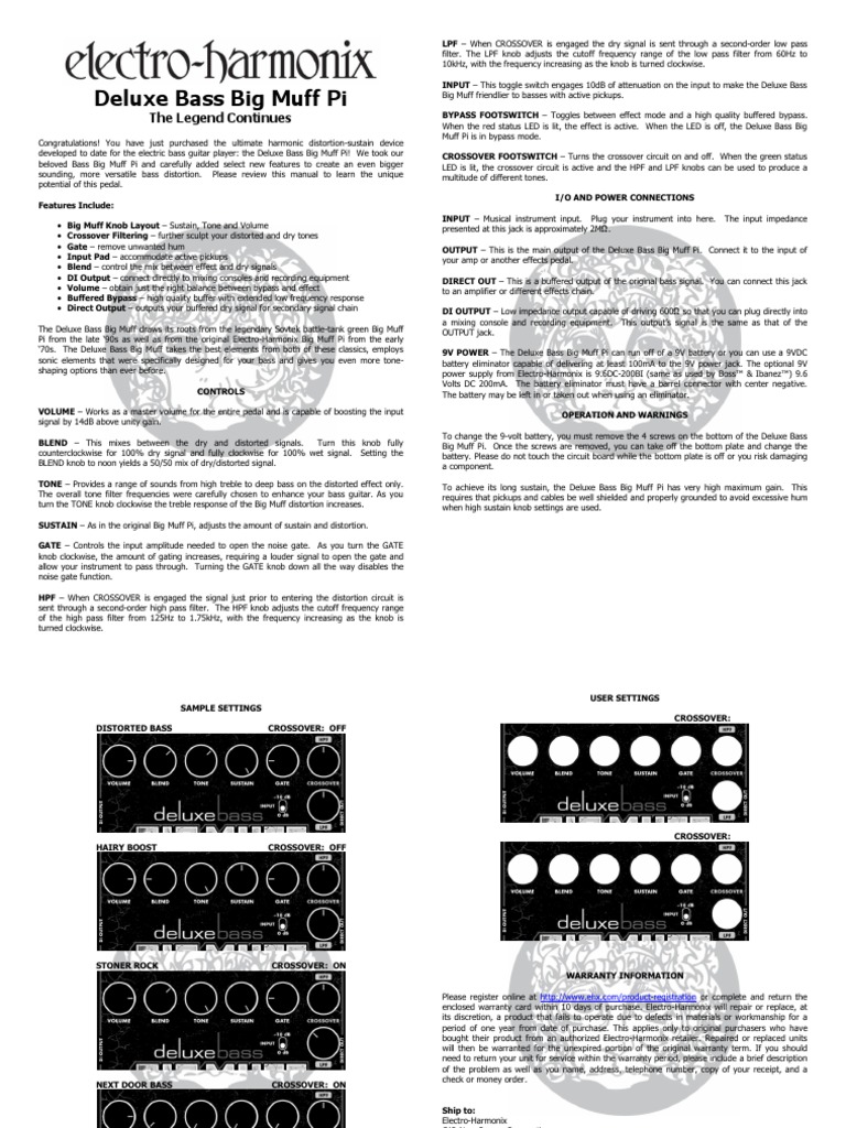 deluxe bass BIG MUFF【訳あり・ジャンク扱い】 deluxe bass BIG MUFF【訳あり・ジャンク扱い】 - メルカリ