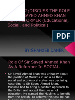 Role of Sir Sayed Ahmed Khan By:shahzeb Daher IBACCUbauro