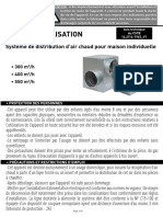 Notice D'Utilisation: Système de Distribution D'air Chaud Pour Maison Individuelle