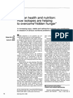 Human Health and Nutrition: How Isotopes Are Helping To Overcome"hidden Hunger"