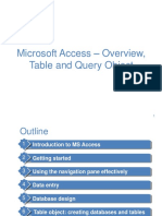 Microsoft Access - Overview, Table and Query Object: Computing Fundamentals