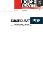 Escritura Teatral y Escena Jorge Dubatti