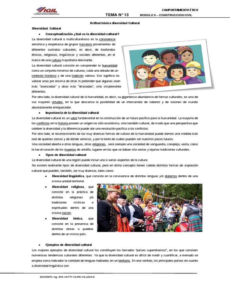 Ejemplos de Diversidad Cultural | PDF | Diversidad cultural | Politica ...