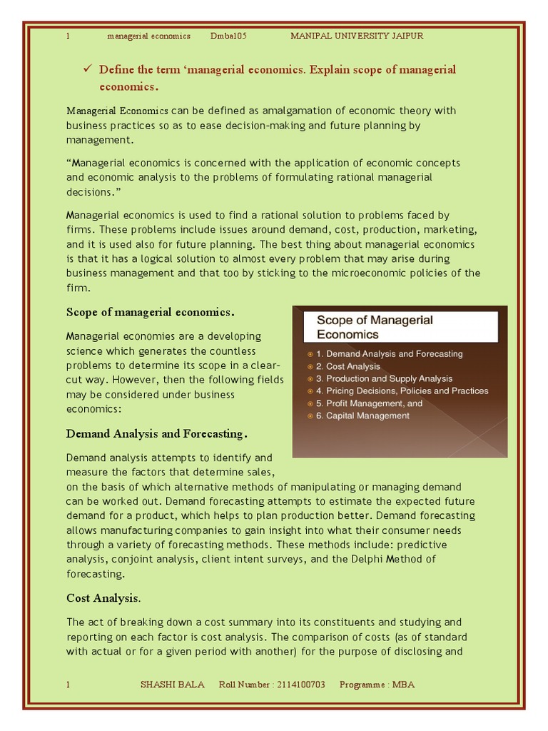 Managerial Economics for MBA Students | PDF | Demand | Elasticity ...