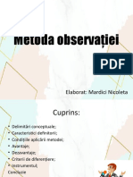 Metoda Observației