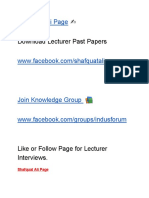 SPSC Lecturer Papers All Subjects - 1