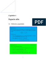 Espacio afín: definición y propiedades