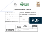 Planificación didáctica diaria de Contabilidad 2021