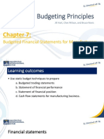 07 Budgeting-Chapter 7-Budgeted Financial Statements For Manufacturers