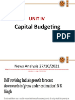 Unit Iv: Capital Budgeting