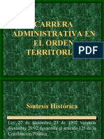 Carrera Administrativa en El Orden Territorial