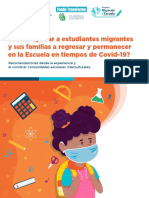 Recomendaciones Retorno A Clases Programa Migración y Escuela