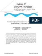 Geochemistry of Fluorides in Groundwater Salem District