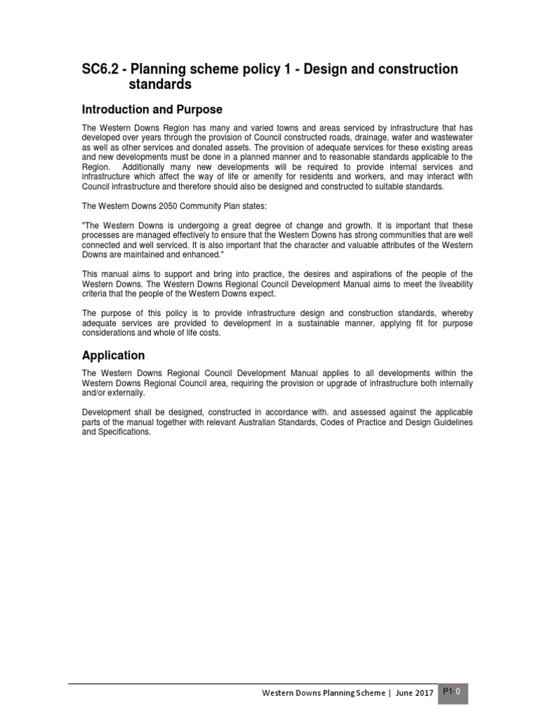 Western Downs Infrastructure Standards | PDF | Cycling Infrastructure ...