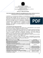 Edital #589 GR Uffs 2021 - Processo Seletivo Simplificado 003realeza para Contratação de Professor Do Magistério Superior Substituto