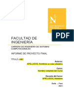 ISC-Formato Informe Proyecto Fin de Curso