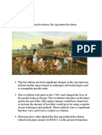 History Grade 9 Economic Revolutions The Agrarian Revolution/ The Agricultural Revolution