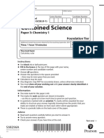Chemistry Paper 1 Foundation