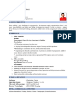 Curriculum Vitae: MS Word, MS Excel