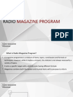 Magazine Program: Radio