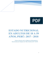 Informe Tecnico- Estado Nutricional en Adultos de 18 a 59 Años,VIANEV 2017-2018