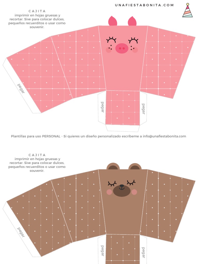 Plantillas para Armar Cajitas | PDF, image size:768x1024