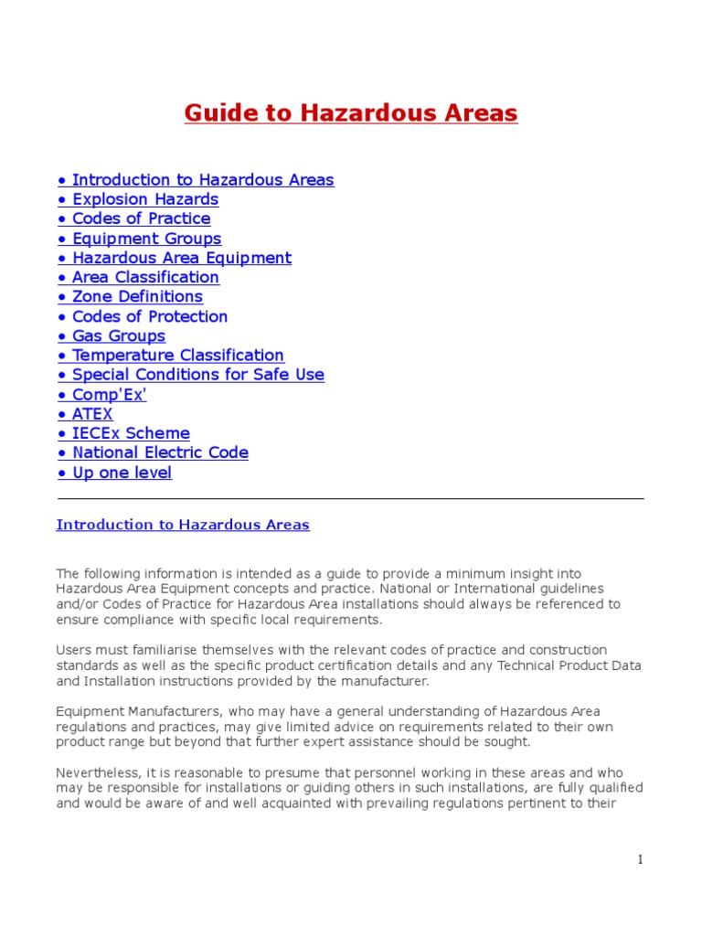Hazardous Area Classification Guide | PDF