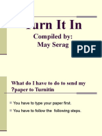 Turn It In: Compiled By: May Serag