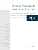 O Desafio de Implantar Um Sistema Nacional de Patrimônio Cultural. - Sant'Anna