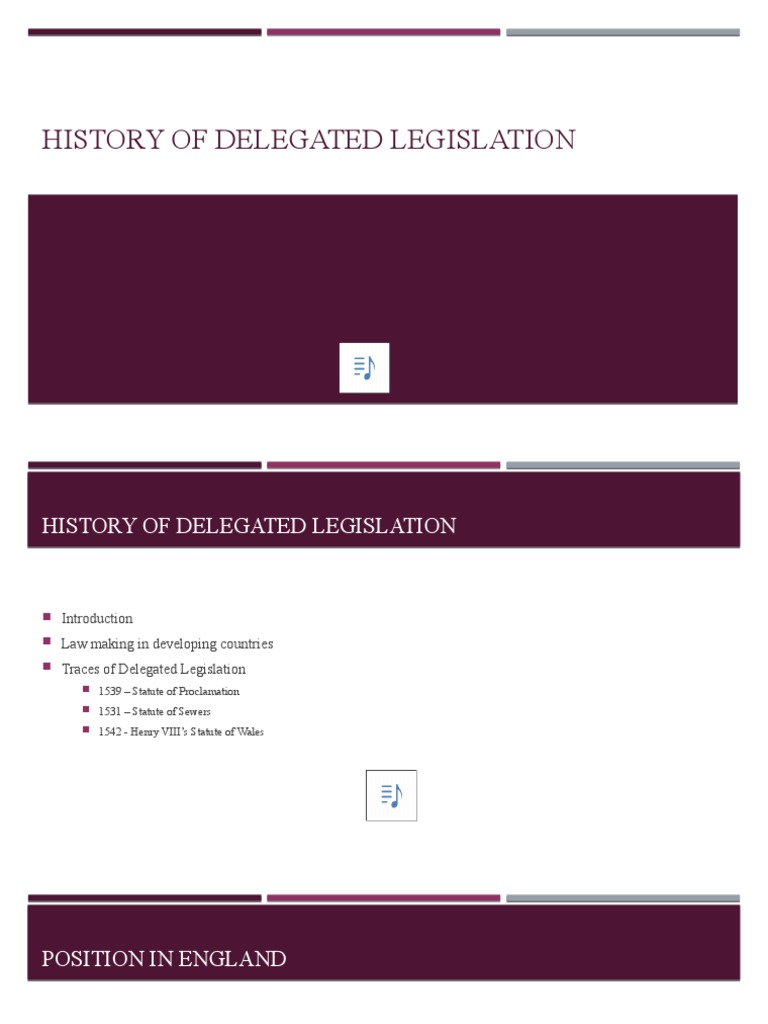 Delegated Legislation - UK and USA | PDF
