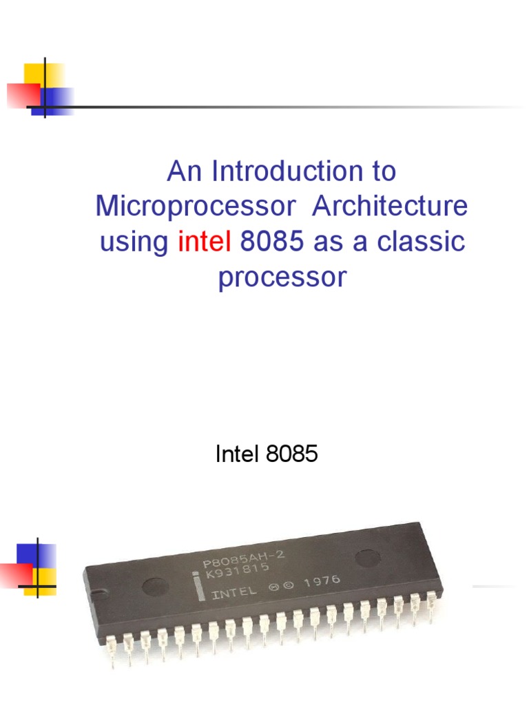 An In-Depth Look at the Architecture and Components of the Intel 8085 ...