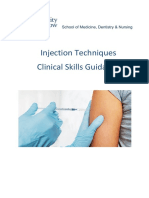 Injection Techniques Clinical Skills Guidance: School of Medicine, Dentistry & Nursing