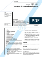 NBR 09061 - 1995 - Segurança de Escavação A Céu Aberto - Procedimento